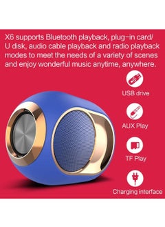 Y&D Bluetooth Speakers, Portable Wireless Speaker with Stereo Sound & Hi-Fi TWS, 1200mAh 8H Music Player, Mini Subwoofer Support U Disk/Fm Radio/Aux/Tf Card, for Party Home Beach  - Image 5