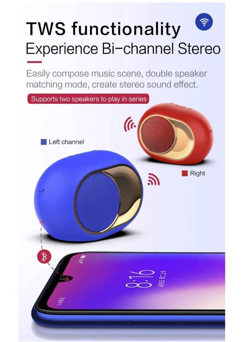 Y&D - Bluetooth Speakers, Portable Wireless Speaker with Stereo Sound & Hi-Fi TWS, 1200mAh 8H Music Player, Mini Subwoofer Support U Disk/Fm Radio/Aux/Tf Card, for Party Home Beach - Image 1