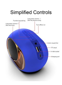Y&D Bluetooth Speakers, Portable Wireless Speaker with Stereo Sound & Hi-Fi TWS, 1200mAh 8H Music Player, Mini Subwoofer Support U Disk/Fm Radio/Aux/Tf Card, for Party Home Beach  - Image 2