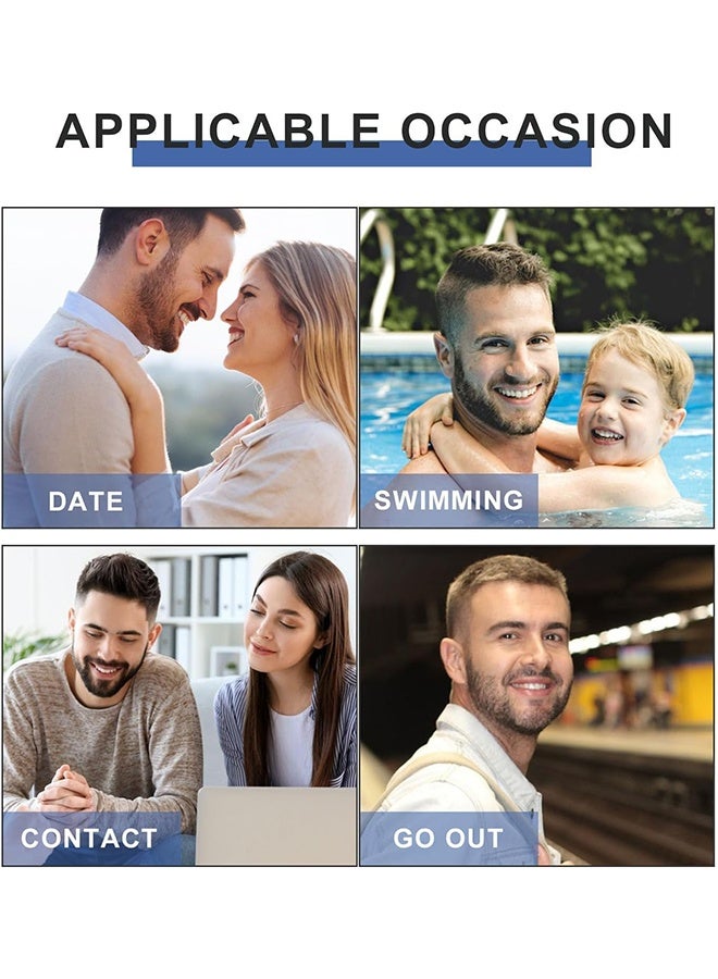 إيست مون تشكيل اللحية القلم ، ثلاثة في واحد ملء اللحية القلم ، مسحوق اللحية والفرشاة اللحية ، تغطية طويلة الأمد مقاومة للماء والعرق ، مع 4 نصيحة ملء اللحية القلم للرجال - Image 5