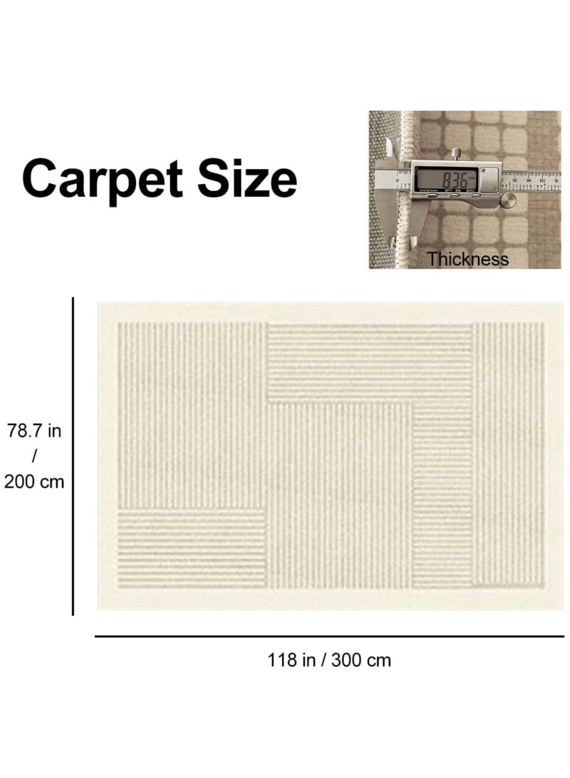 سجادة ناعمة بتصميم عصري، قابلة للغسل لغرفة المعيشة وغرفة النوم وتحت طاولة الطعام والمكتب المنزلي والديكور (أ) - Image 5