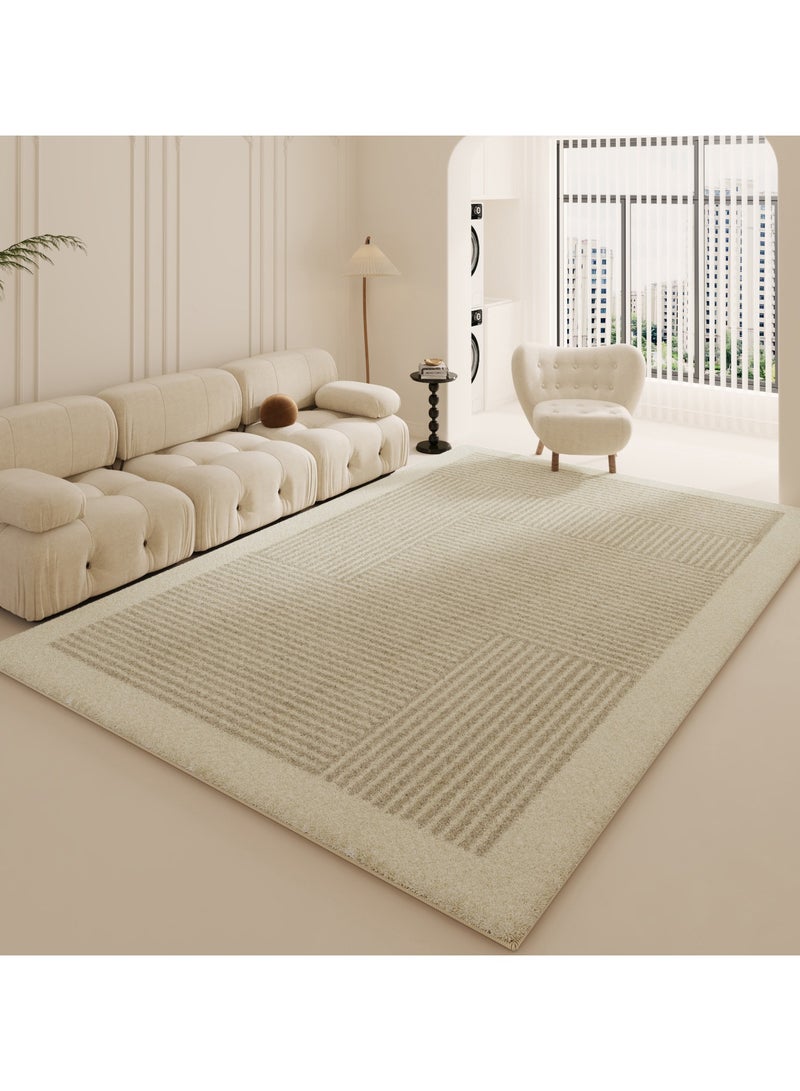 سجادة ناعمة بتصميم عصري، قابلة للغسل لغرفة المعيشة وغرفة النوم وتحت طاولة الطعام والمكتب المنزلي والديكور (أ) - Image 2