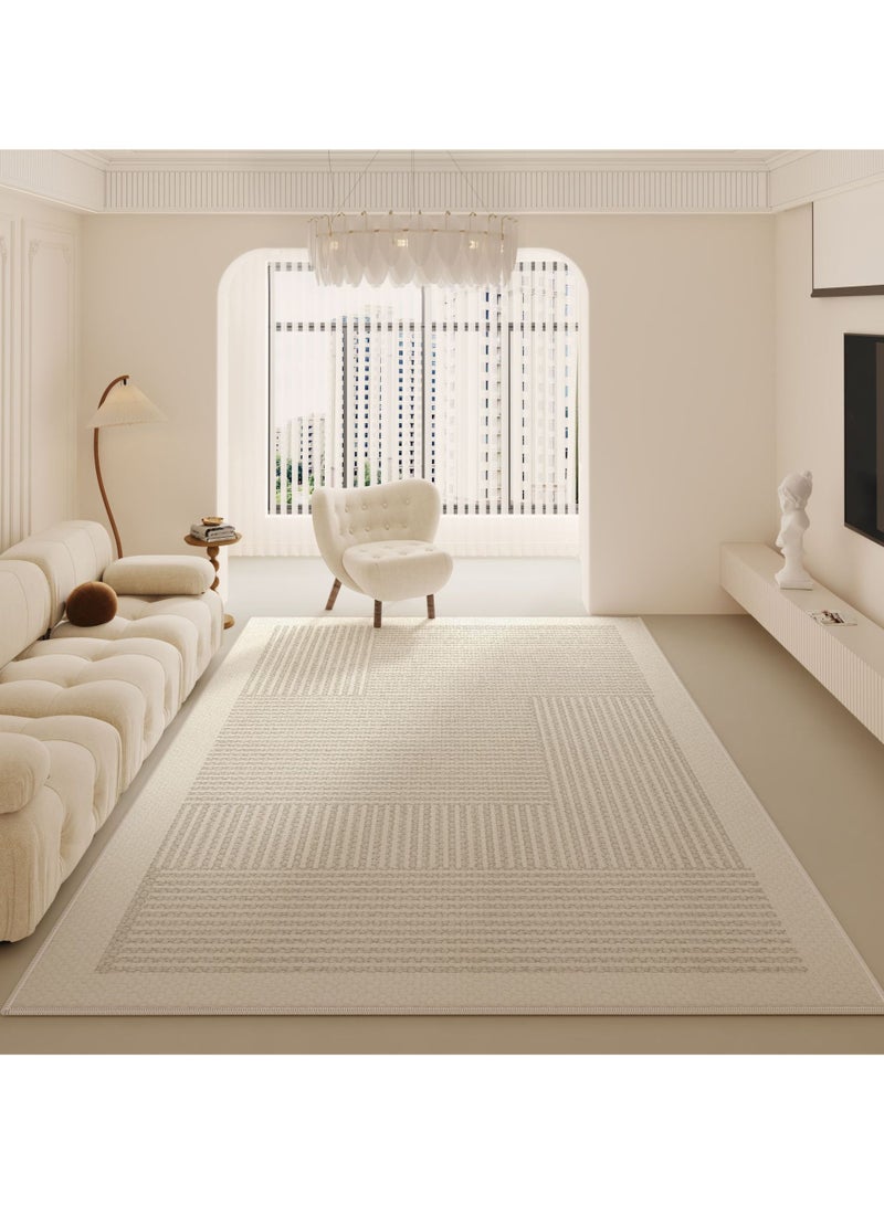 سجادة ناعمة بتصميم عصري، قابلة للغسل لغرفة المعيشة وغرفة النوم وتحت طاولة الطعام والمكتب المنزلي والديكور (أ) - Image 3