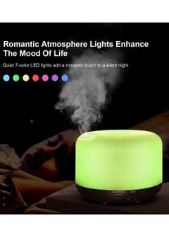 بيوينتي مصباح إضاءة LED ذو 7 ألوان لمصباح إضاءة LED ناشر عبيري مرطب هواء بالزيوت العطرية أبيض 300 مل  - Image 5