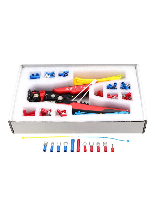 260PCS Crimp Cable Terminals Set Kit Heat Shrink Insulated Wire Electrical Connector Assorted Box with Wire Stripping Pliers Portable