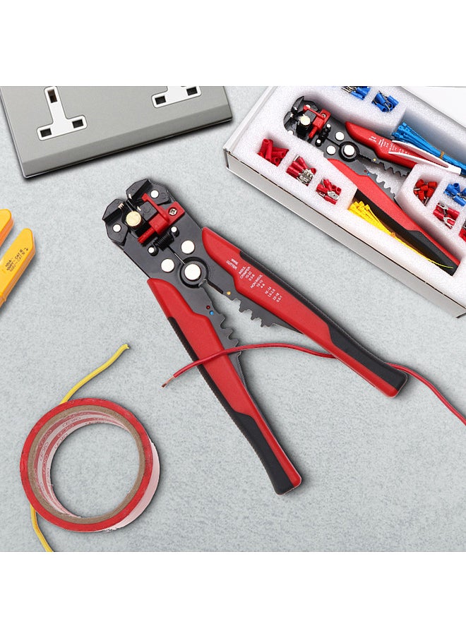 260PCS Crimp Cable Terminals Set Kit Heat Shrink Insulated Wire Electrical Connector Assorted Box with Wire Stripping Pliers Portable