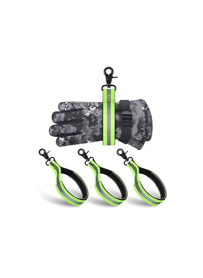 3 Pieces Heavy Duty Firefighter Glove Strap Set with Reflective Trim - Durable Fire Gear Accessories for Secure Storage  - Image 1