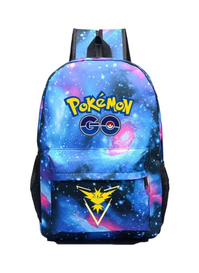NIBEMINENT Pokémon Go Printed Backpack Blue/Black/Pink 