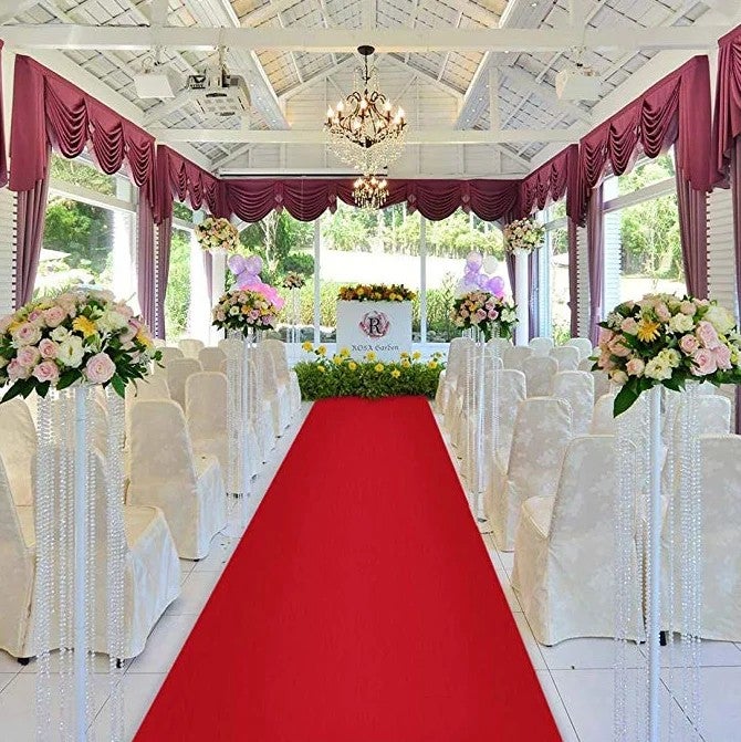Y&D White Square Carpet Thick Brushed Table Runners for Wedding Decorations, Commercial Exhibitions & Celebration Hall Events - Image 3