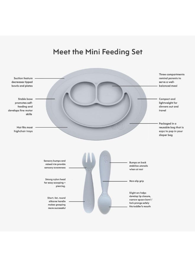 ازبيز إيزي بي زي - طقم تغذية صغير - بلون البيوتر - Image 2