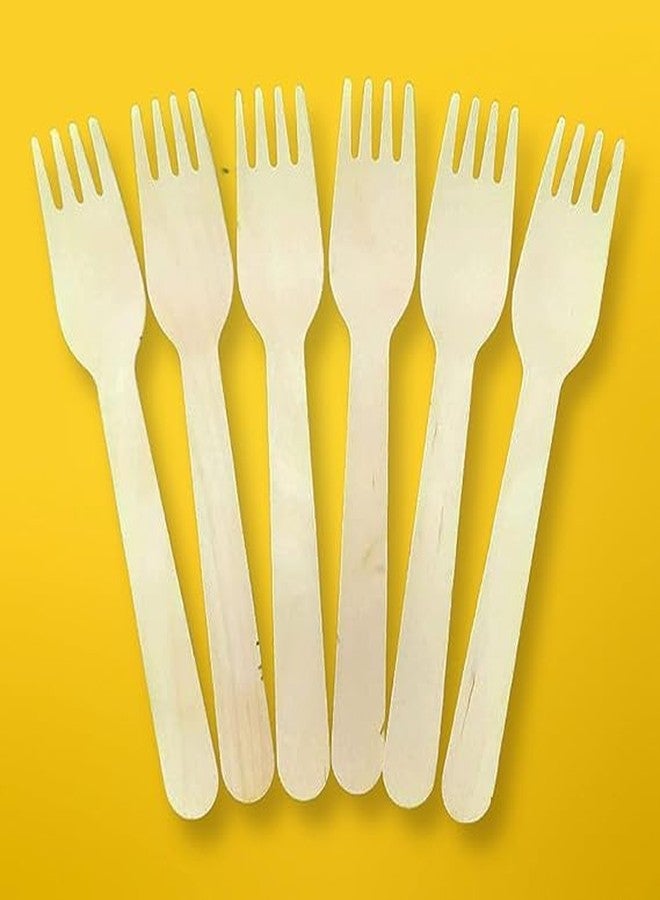 SKYWINS Disposable Birchwood Forks Pack of 100 | 100% Natural Wooden Cutlery | Eco-Friendly Compostable Biodegradable Forks for Party, Wedding, Camping, Events | Sustainable Wooden Utensils - Image 3