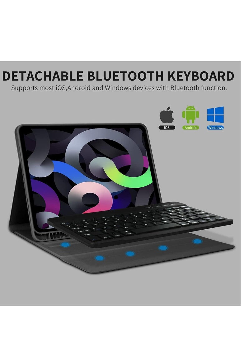 مافانز حافظة لوحة مفاتيح لجهاز iPad Pro 11 بوصة الجيل الرابع 2022 الجيل الثالث 2021 الجيل الثاني 2020 الجيل الأول 2018 iPad Air 5th 4th Gen 10.9 لوحة مفاتيح بلوتوث قابلة للفصل وحامل أقلام رصاص وتعديل متعدد ا  - Image 4