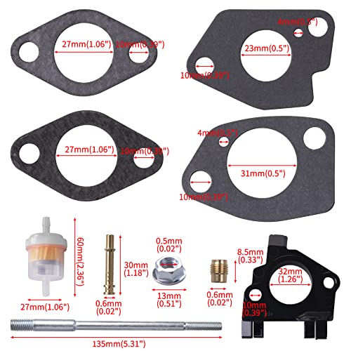 MRELC Air Filter Adapter Jet Kit for Predator 301cc 420cc 11hp 13hp 15hp GX340 GX390 389cc Stage 1 Mini Bike Parts Go Kart Golf Cart Lawnmower Water Pump Pressure Washer Generator OHV Engine (Black) - Image 5