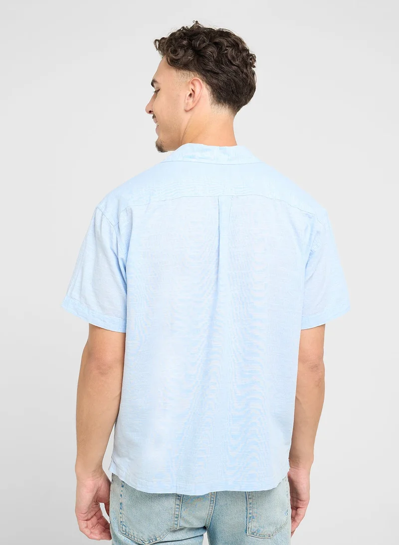 JACK & JONES Solid Regular Fit Half Sleeve Shirt