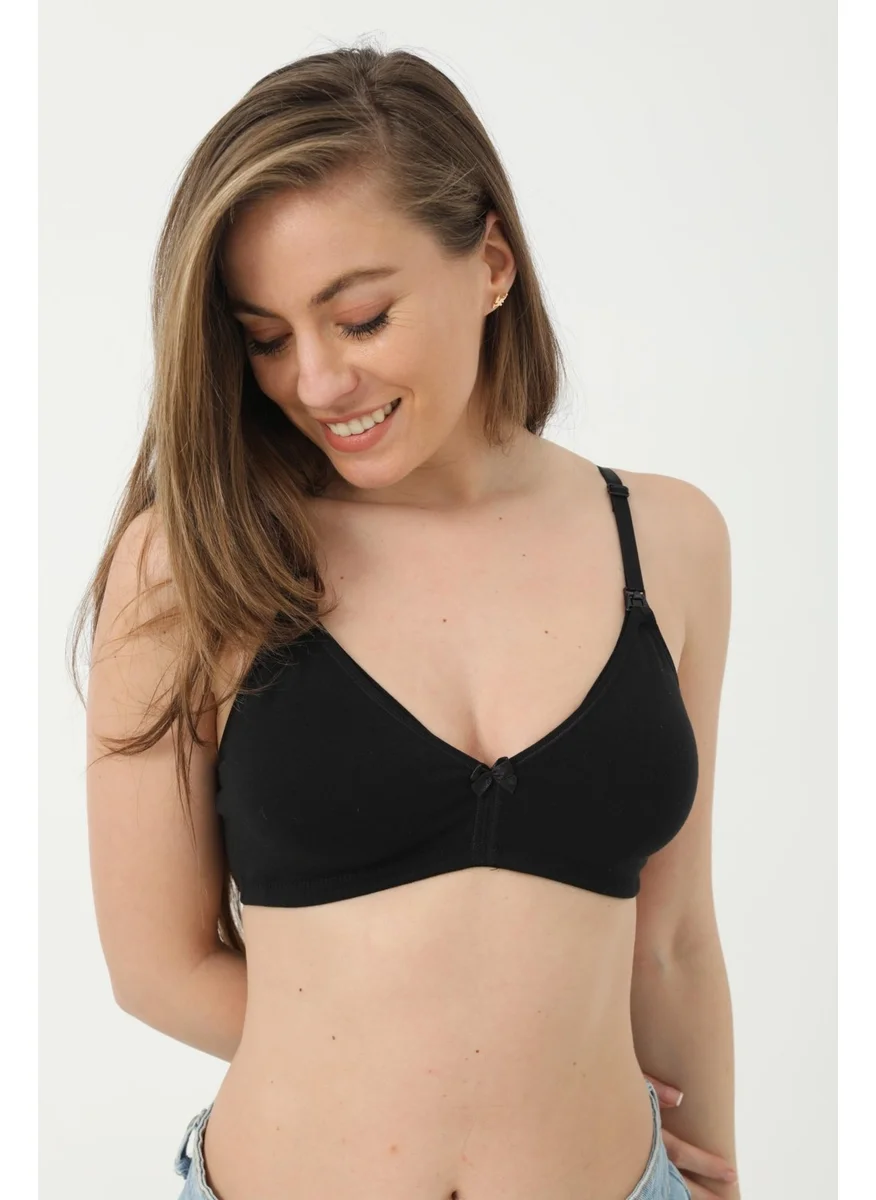 Arma Yıldız 2-Pack White - Black Nursing Bra Cotton Lycra