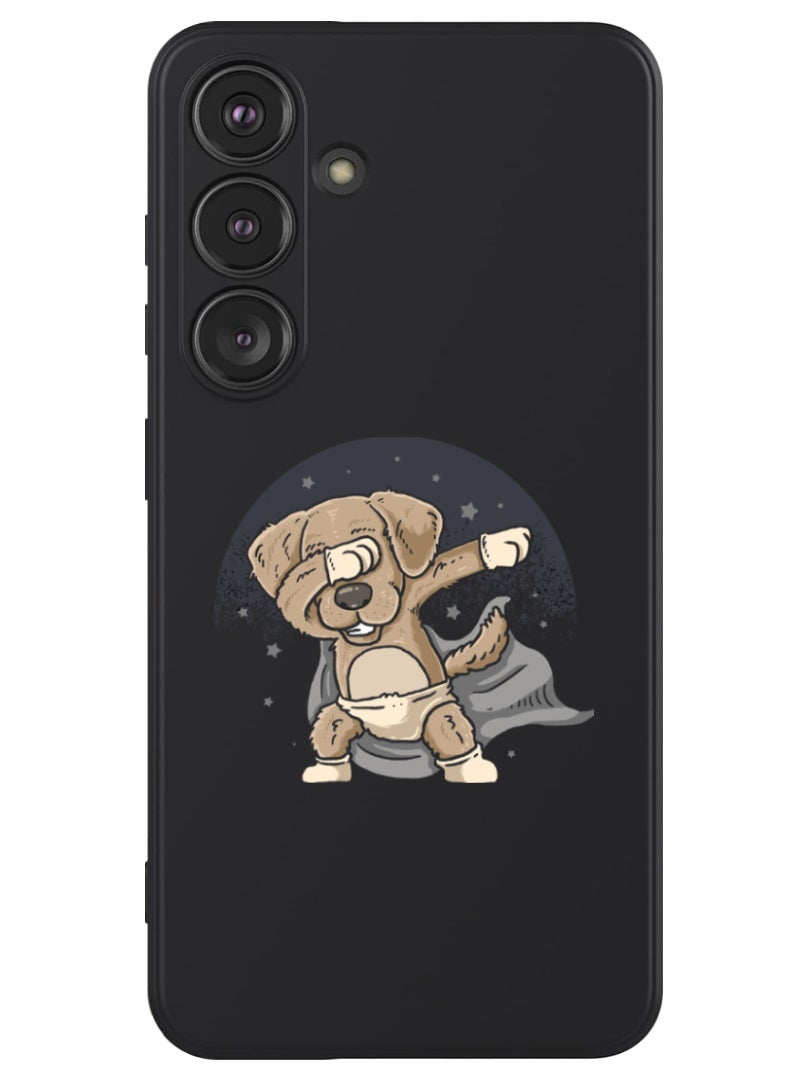 Theodor Protective Slim Fit Case Liquid Silicone Cover with Full Body Protection Anti-Scratch Shockproof Case For Samsung Galaxy S24 (Black) - dab dog - Image 1