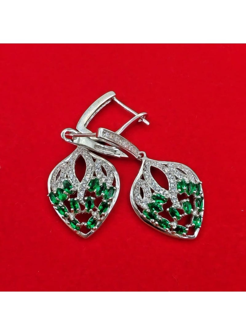 Armaaj S925v Ladies Full  green stone Set [3] - Image 3