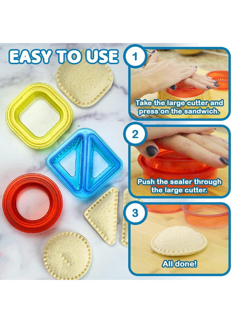 Sweet seven Effortless Lunch Prep: Sandwich Cutter and Sealer for Kids - Fun Shapes (Circle, Square, Triangles) - Lunchbox and Bento-Ready - Quick & Tidy Snacks! - Image 5