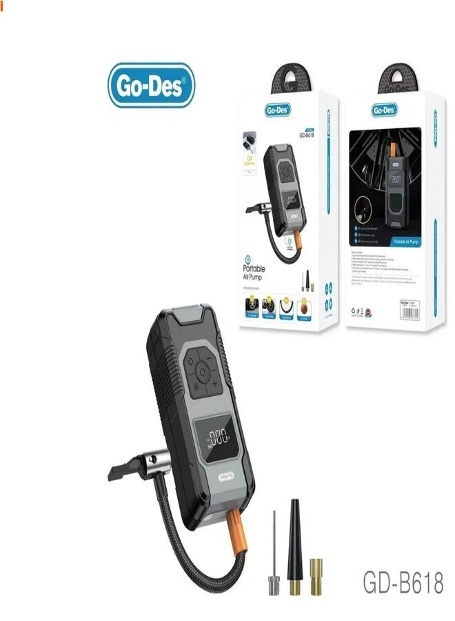 جو-ديز مضخة هواء محمولة بقدرة 5000 مللي أمبير GD-B618 - Image 1