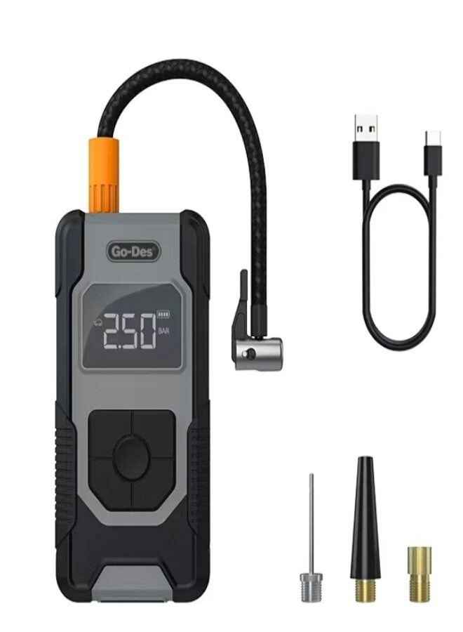 جو-ديز مضخة هواء محمولة بقدرة 5000 مللي أمبير GD-B618 - Image 2