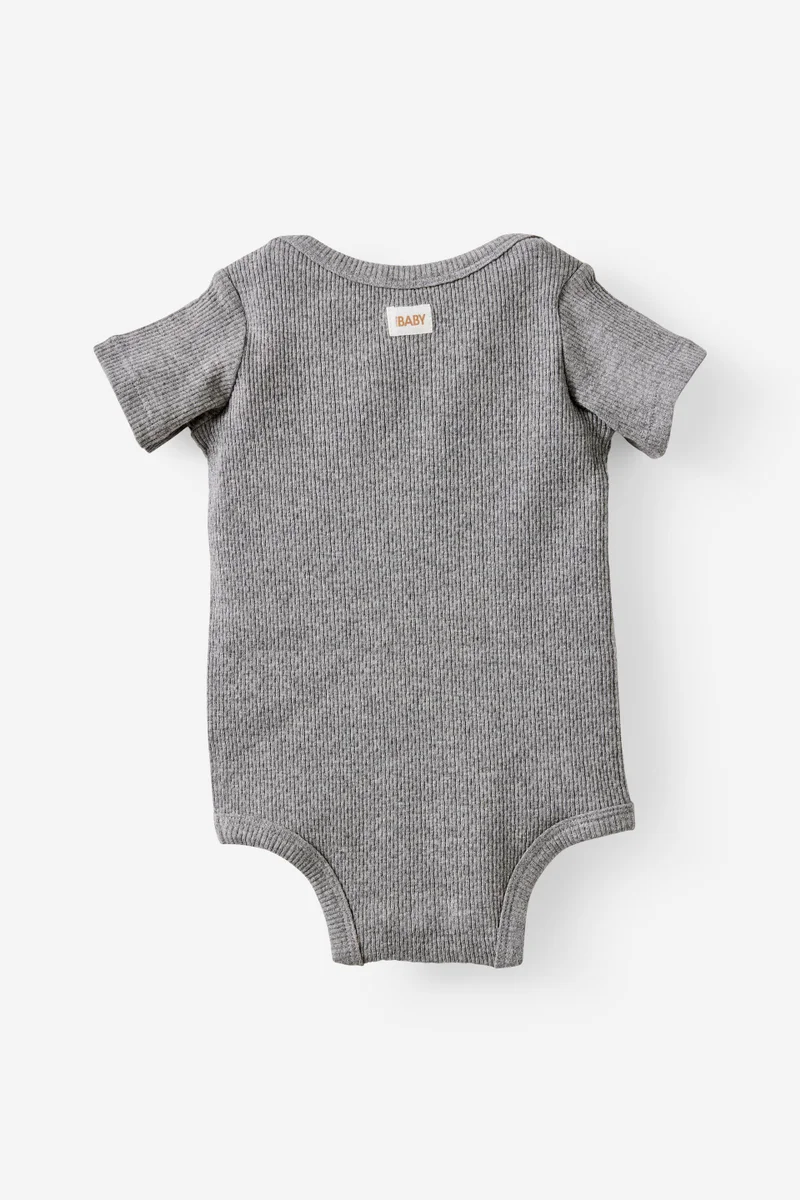 Cotton On Organic Pointelle Short Sleeve Bubbysuit