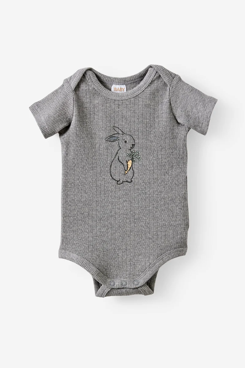 Cotton On Organic Pointelle Short Sleeve Bubbysuit