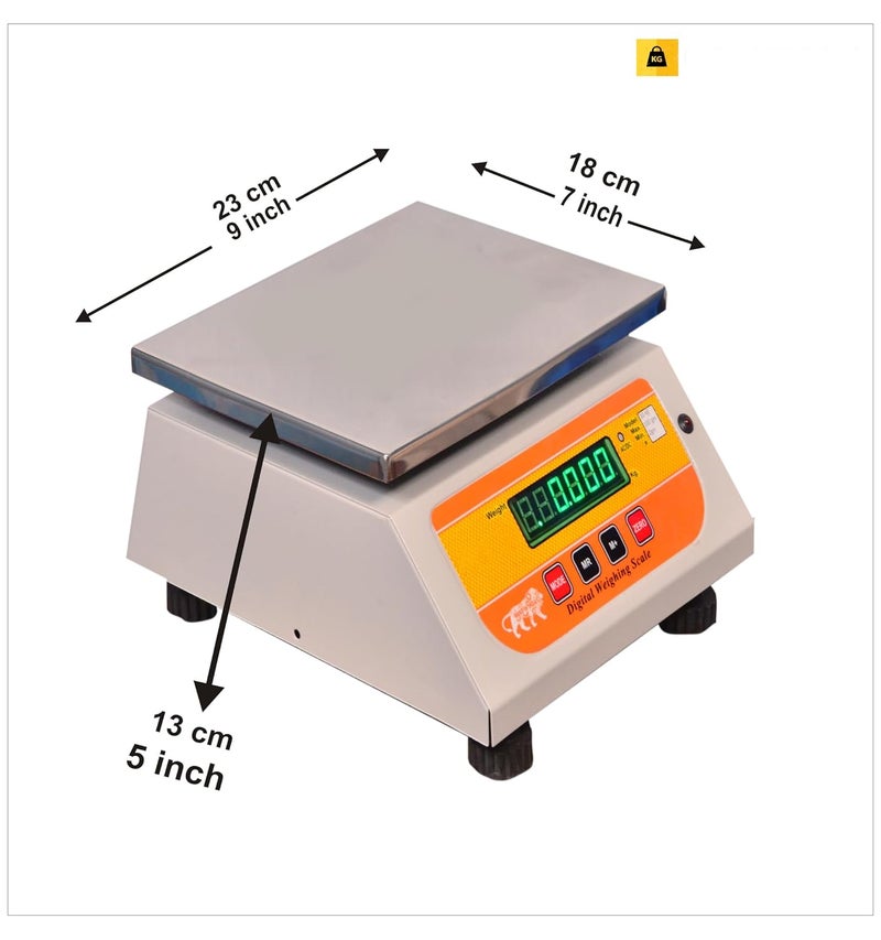 GRAMTECHNOLOGY Weight Machine for Shop 30kg x 2g High-Precision Weighing Scale Digital, for Factory and other Uses 1, White - Image 2