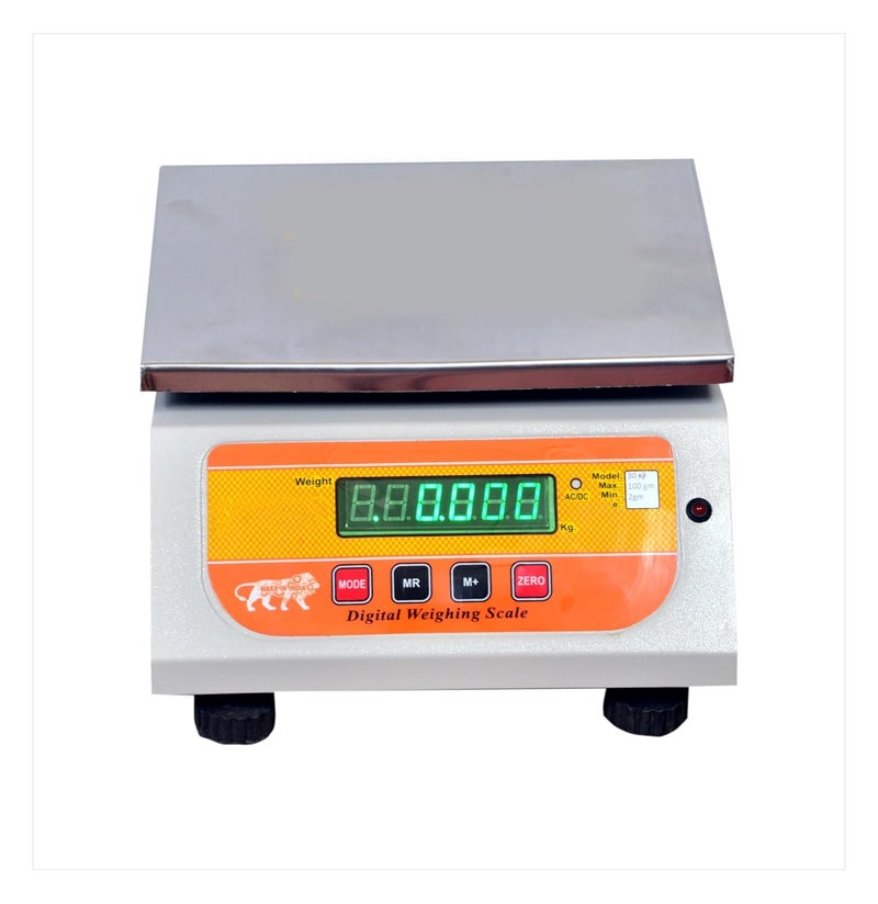 GRAMTECHNOLOGY Weight Machine for Shop 30kg x 2g High-Precision Weighing Scale Digital, for Factory and other Uses 1, White - Image 1