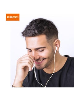 Recci RECCI REP-L27 HD SOUND WIRED EARPHONE (TYPE-C) - WHITE  - Image 2