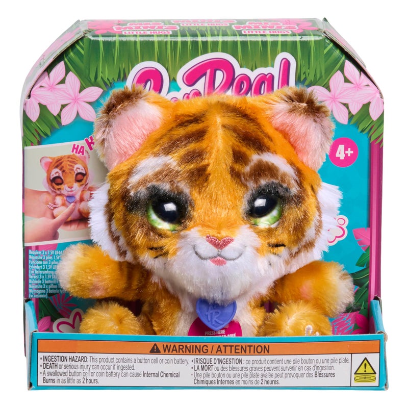 furReal My Minis Little Hugs Tiger, 4.5-inch Interactive Plush, Soft Stuffed Animal, Kids Toys for Ages 4 Up by Just Play - Image 4