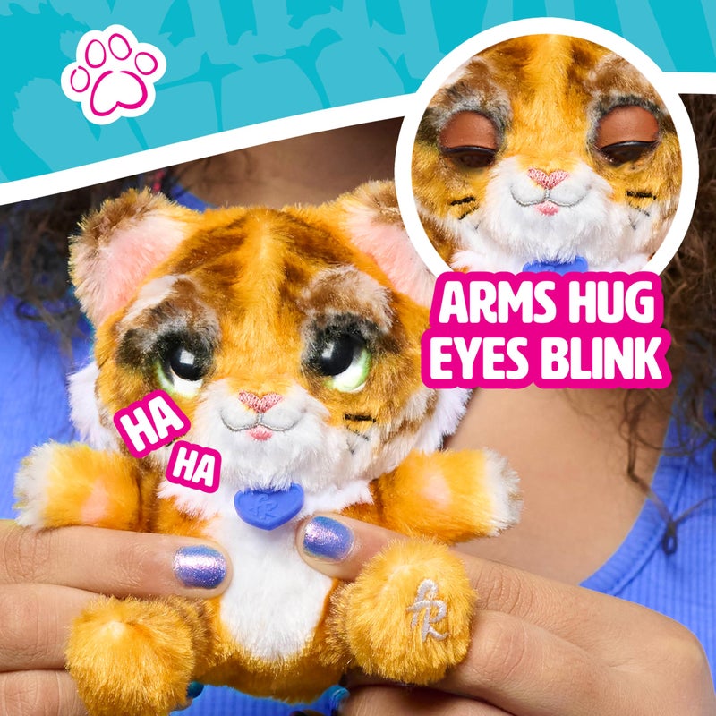 furReal My Minis Little Hugs Tiger, 4.5-inch Interactive Plush, Soft Stuffed Animal, Kids Toys for Ages 4 Up by Just Play - Image 3