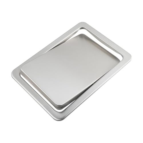 Antrader Rectangular Flap Cover Trash CanRecessed Countertop Flap Lid Trash Bin for Restaurant Home Hotel Kitchen 1Pcs - Image 1