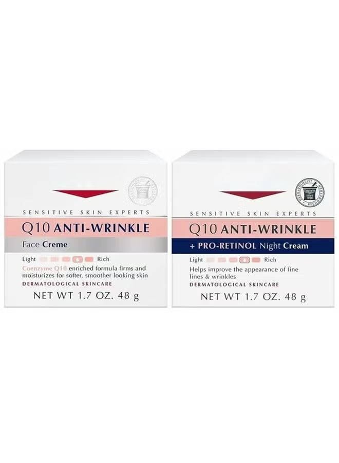Q10 Anti Wrinkle Face Cream Bundle, Day Cream and Night Cream For Face,(Pack of 2) - Image 1