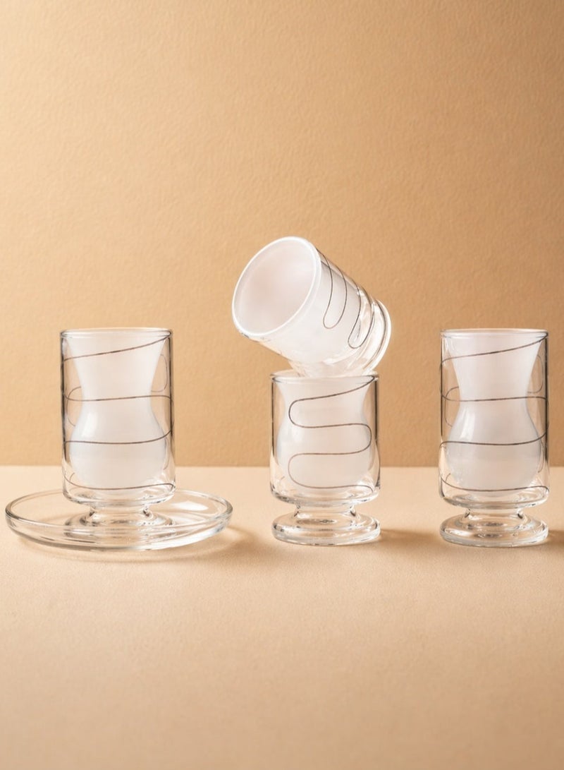 Raz Vetra Double-Wall Glass Tea & Coffee Cups Set | Modern Arabic Tea Glasses | Luxury Gift Box - Image 1