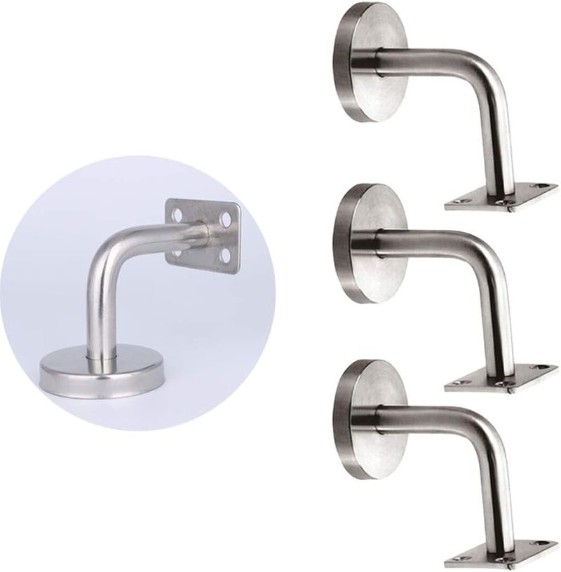 أقواس درابزين من الفولاذ المقاوم للصدأ 5 قطع، دعامات درابزين الدرج المثبتة على الحائط - Image 2