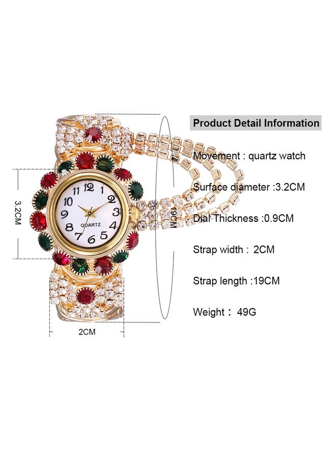 Fashion Women's Watch Wet With Diamond Digital Quartz Bracelet Watch  - Image 2