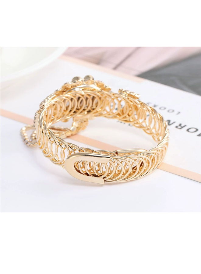 Fashion Women's Watch Wet With Diamond Digital Quartz Bracelet Watch  - Image 3