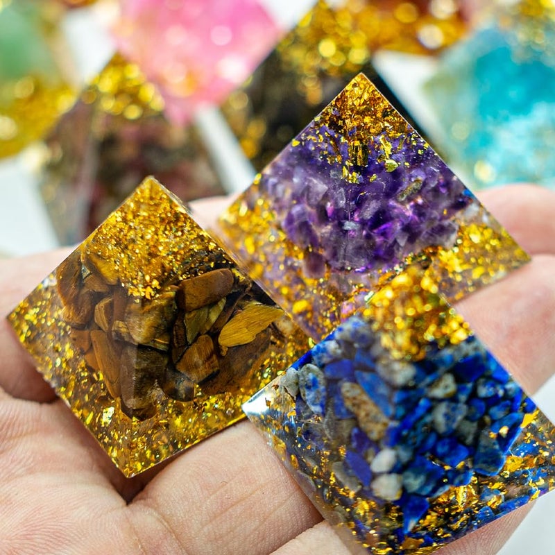 AierCrystal 1.18inch Mini Natural Crystal Pyramid Statue Crafts Quartz Amethyst Chakra Crystal Pyramid Shape Meditation Tool Home Decoration Ornaments Gifts (Amethyst Cornucopia 1.18inch 12PCS) - Image 2