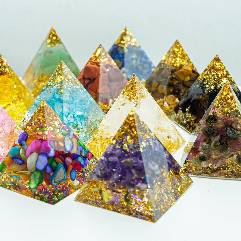AierCrystal 1.18inch Mini Natural Crystal Pyramid Statue Crafts Quartz Amethyst Chakra Crystal Pyramid Shape Meditation Tool Home Decoration Ornaments Gifts (Amethyst Cornucopia 1.18inch 12PCS) - Image 4