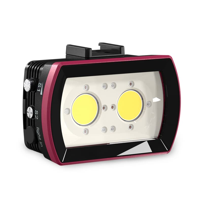 MEIKON Seafrogs Diving Video Light Waterproof 130FT/40M White Red Blue Light Underwater Photography Fill Lights High Power 3500 Lumens Flash Light with Ball Head YS Adapter for Gopro, Housing (SL-21) - Image 1