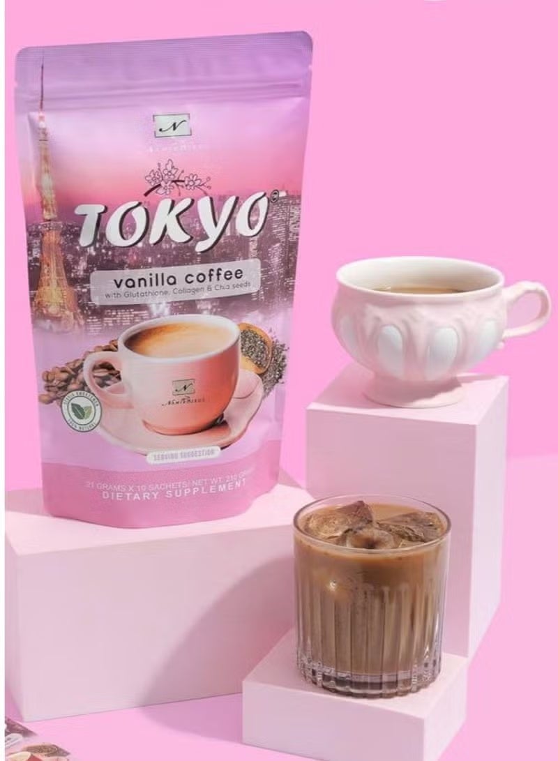 NAMIROSEUS Tokyo Vanilla Coffee with Glutathione, Collagen and Chia Seeds