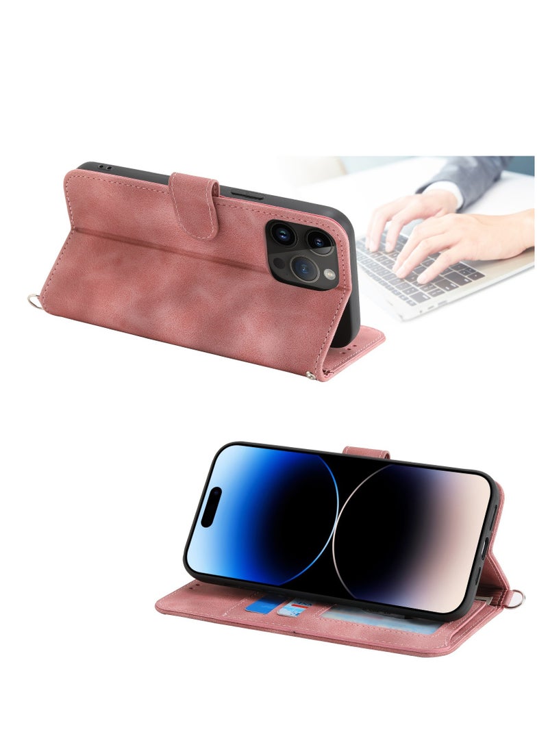 Suitable for Apple iPhone 16Pro Max/14 Plus/15/12 Embossed Crossbody Card Slot Leather Case (Brown) - Image 5