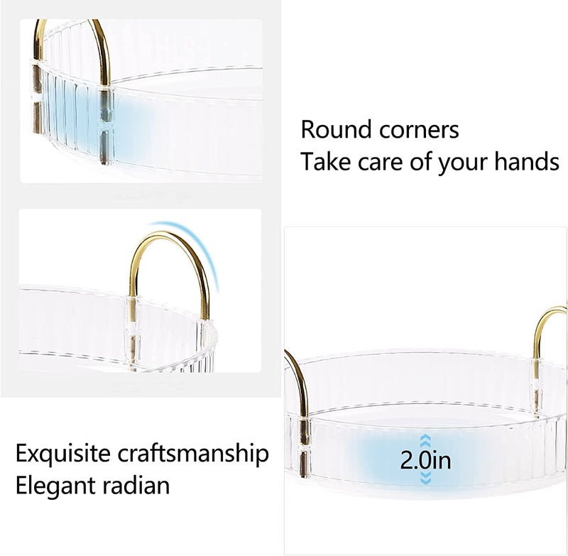 Crobat 360 Degree Rotating Tray for Cosmetics, Parade, Decoration Tray Organizer, Cosmetic Storage Box, Kitchen Accessories, Desktop Multilayer Shelf, Snack Seasoning - Image 4