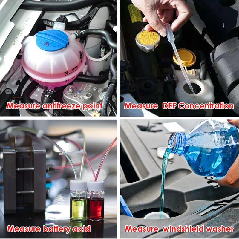 aichose 4-in-1 DEF Antifreeze Coolant Refractometer for Automobile Antifreeze System, Diesel Exhaust Fluid, Battery Acid and Windshield Washer Fluid - Image 3