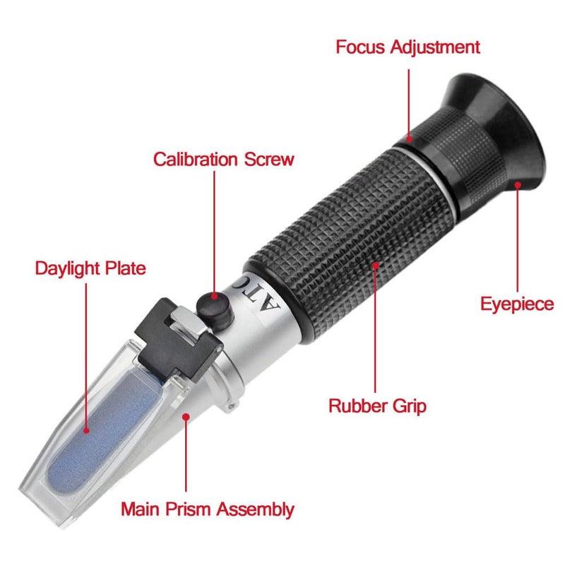 aichose 4-in-1 DEF Antifreeze Coolant Refractometer for Automobile Antifreeze System, Diesel Exhaust Fluid, Battery Acid and Windshield Washer Fluid - Image 4