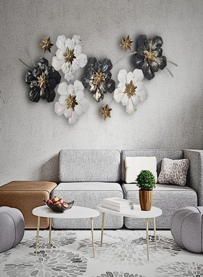 RHD Metal Abstract Floral Art Wall Sculpture/Wall hanging/Wall art Multicolor for home decoration/Living Room/office/cafe/Bedroom & (55x2x22INCH) - Image 1