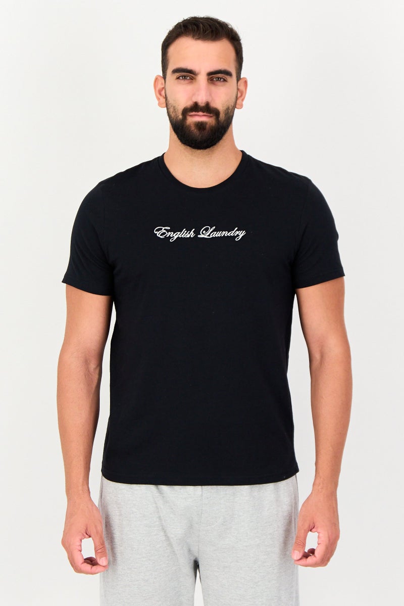 English Laundry Men 2 Pieces Embroidered Logo Short Sleeve T-Shirt And Pyjama Pants Set, Multicolor - Image 4