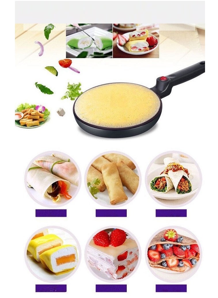 Pancake Machine Spring cake Spring Rolls Skin Thousand Layers Household Full Automatic Small Pancake Magic Tool Pancake Pan 1000.0 W HM-110 Black