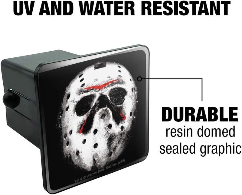 GRAPHICS & MORE Friday The 13th Jason Mask Tow Trailer Hitch Cover Plug Insert - Image 2