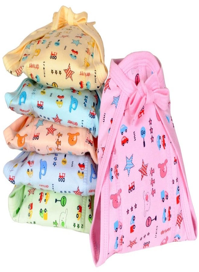 4NEwBiES Cotton Cloth Langot for Newborn Baby, 0-6 Months, U-Shaped Washable Nappies, Multicolour, Pack of 12 - Image 2